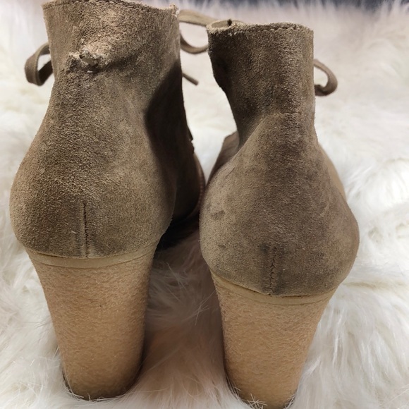 (Not for Sale) J. Crew tan suede lace up booties - Picture 3 of 6